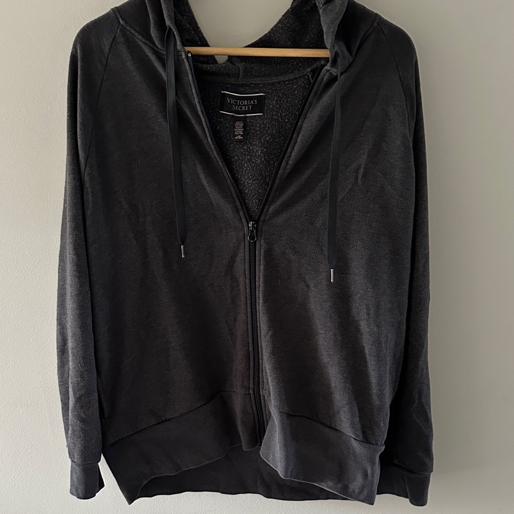Victoria's Secret Women’s charcoal gray Hoodie Sweater